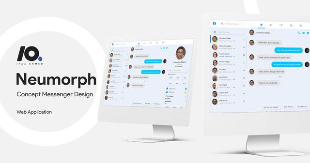 Neumorph Messenger - Concept Design using Neumorphism
